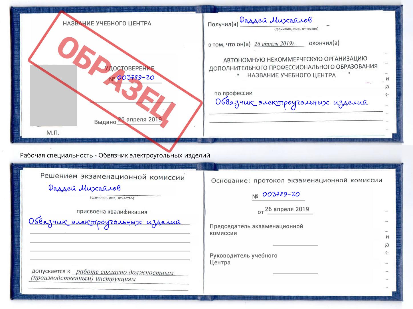 Обвязчик электроугольных изделий Каменск-Уральский