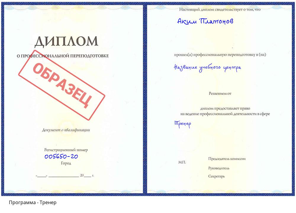 Тренер Каменск-Уральский