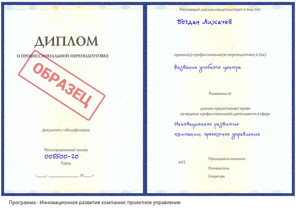 Инновационное развитие компании: проектное управление Каменск-Уральский