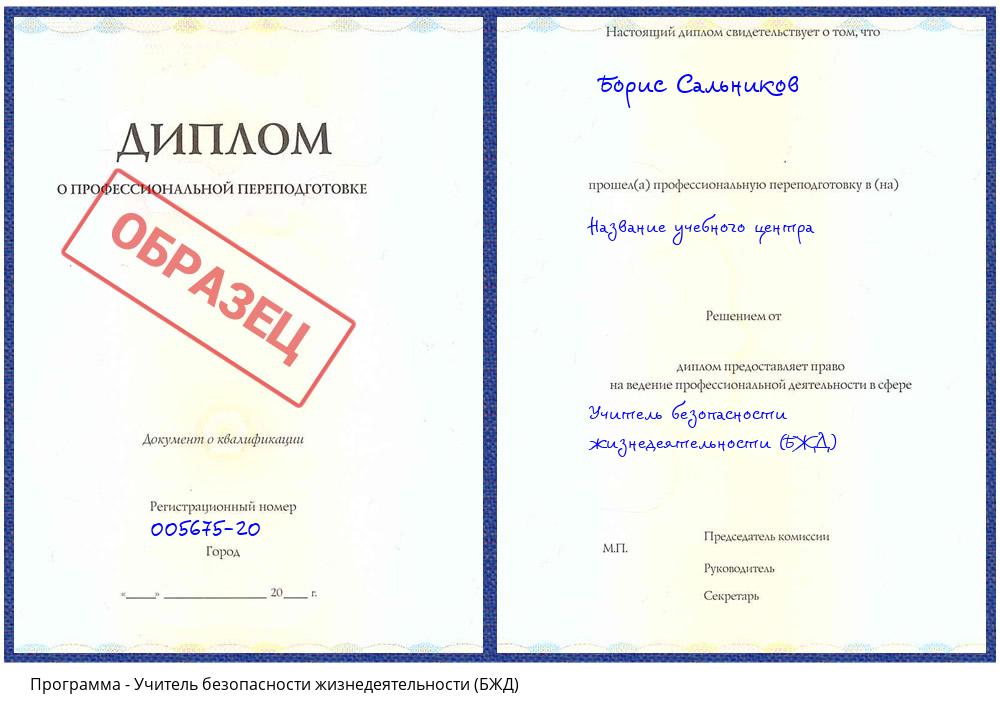 Учитель безопасности жизнедеятельности (БЖД) Каменск-Уральский
