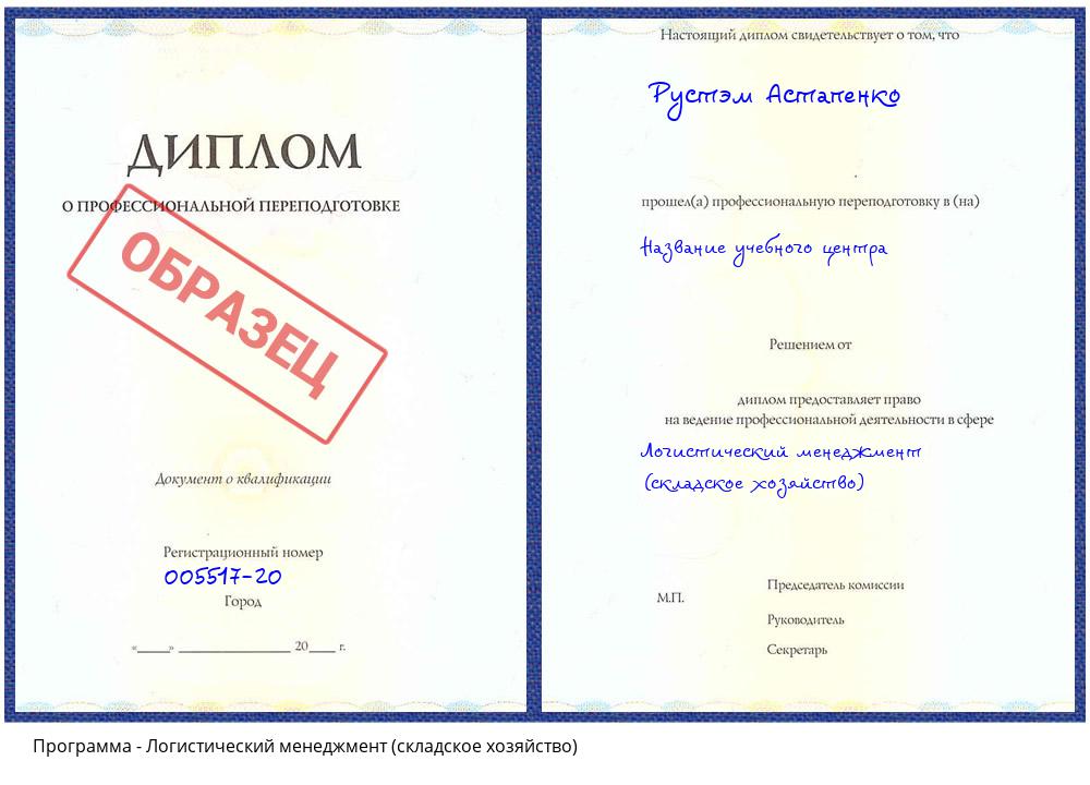 Логистический менеджмент (складское хозяйство) Каменск-Уральский